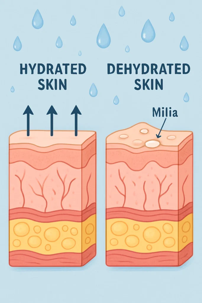 The importance of hydration and milia production Broxbourne