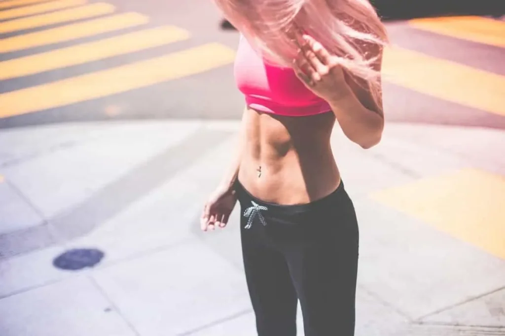 Woman with toned stomach after LA-EMS Body Sculpting Treatment Broxbourne